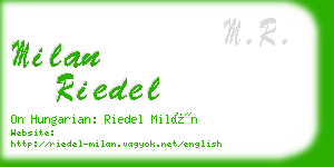 milan riedel business card